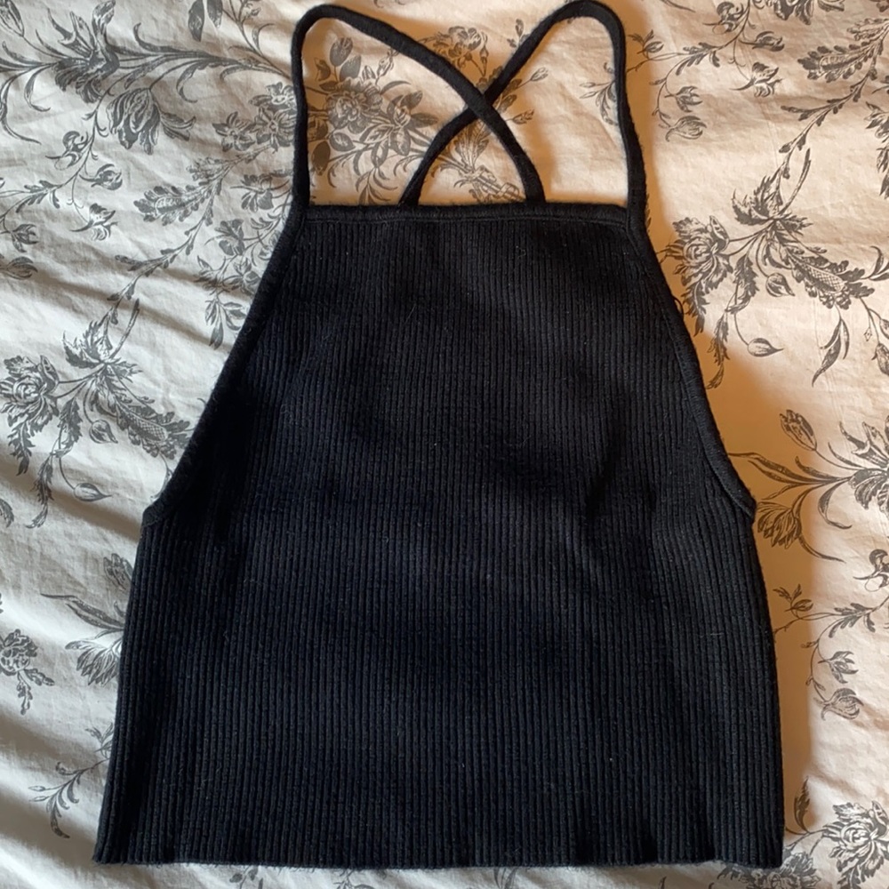 Zara Knit Black Crop Top